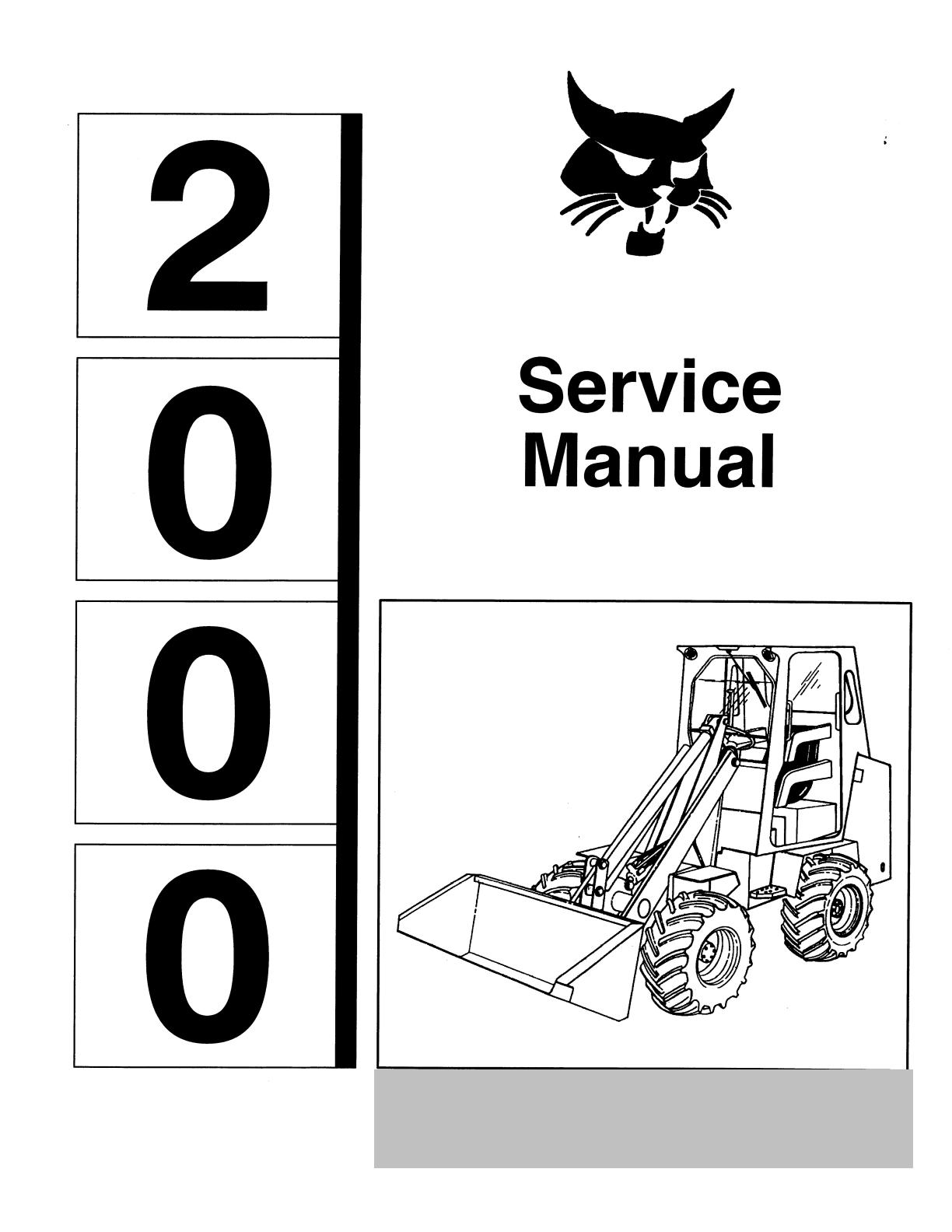 Bobcat 2000 Wheel Loader Service Repair Manual