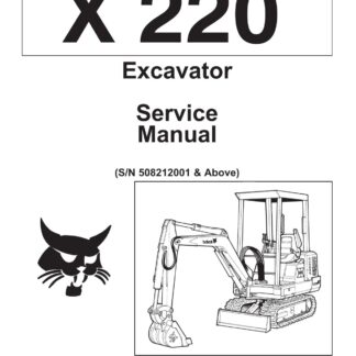Bobcat 220 Excavator Service Repair Manual