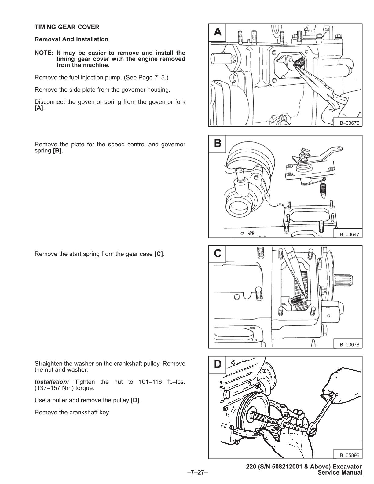 Bobcat 220 Excavator Service Repair Manual - Image 4