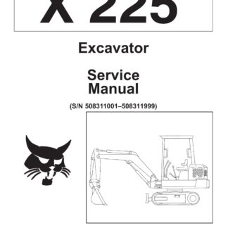 Bobcat 225 Excavator Service Repair Manual