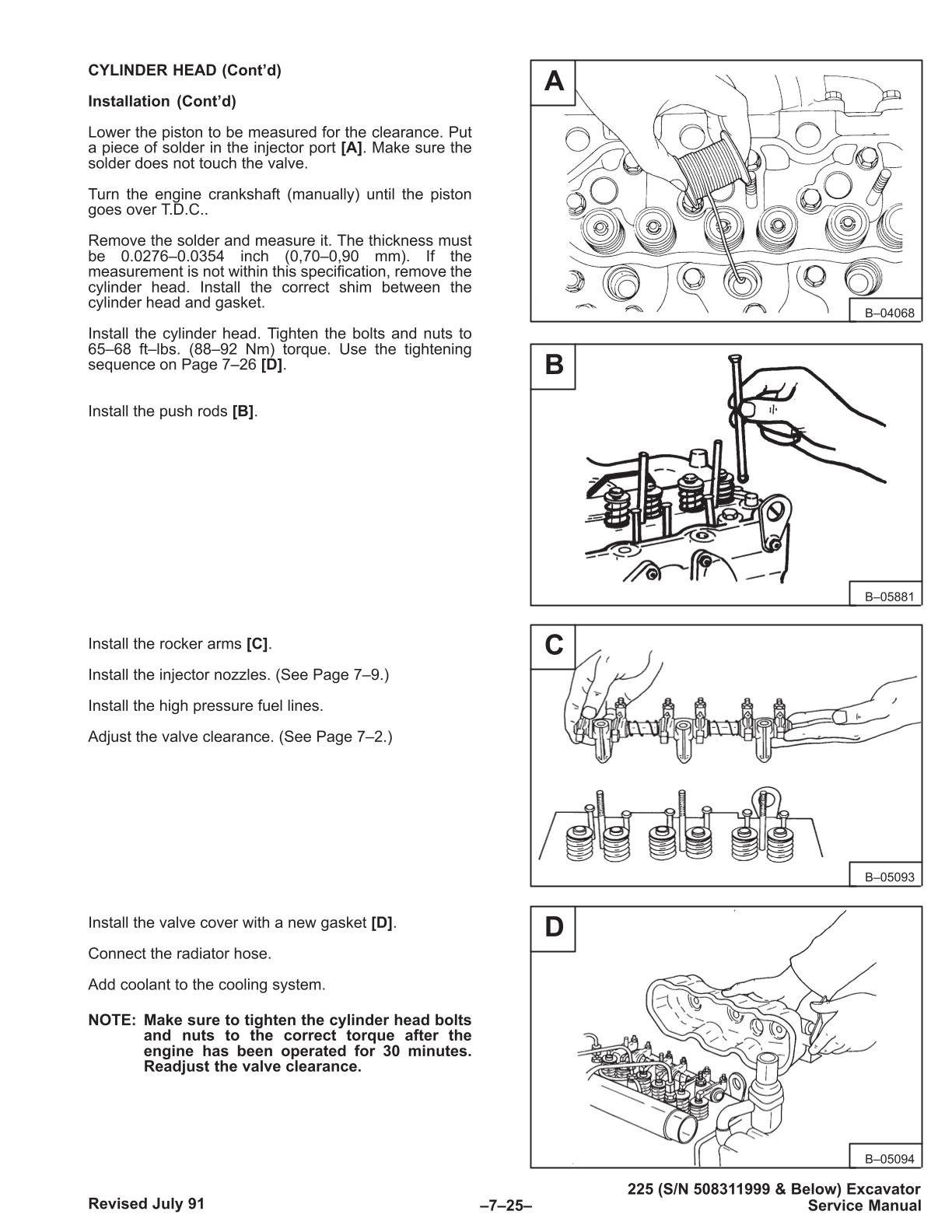 Bobcat 225 Excavator Service Repair Manual - Image 4