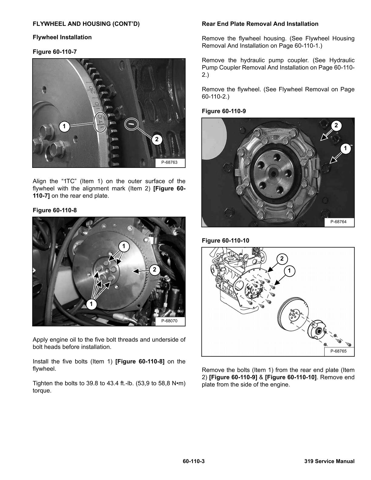 Bobcat 319 Compact Excavator Service Repair Manual - Image 4