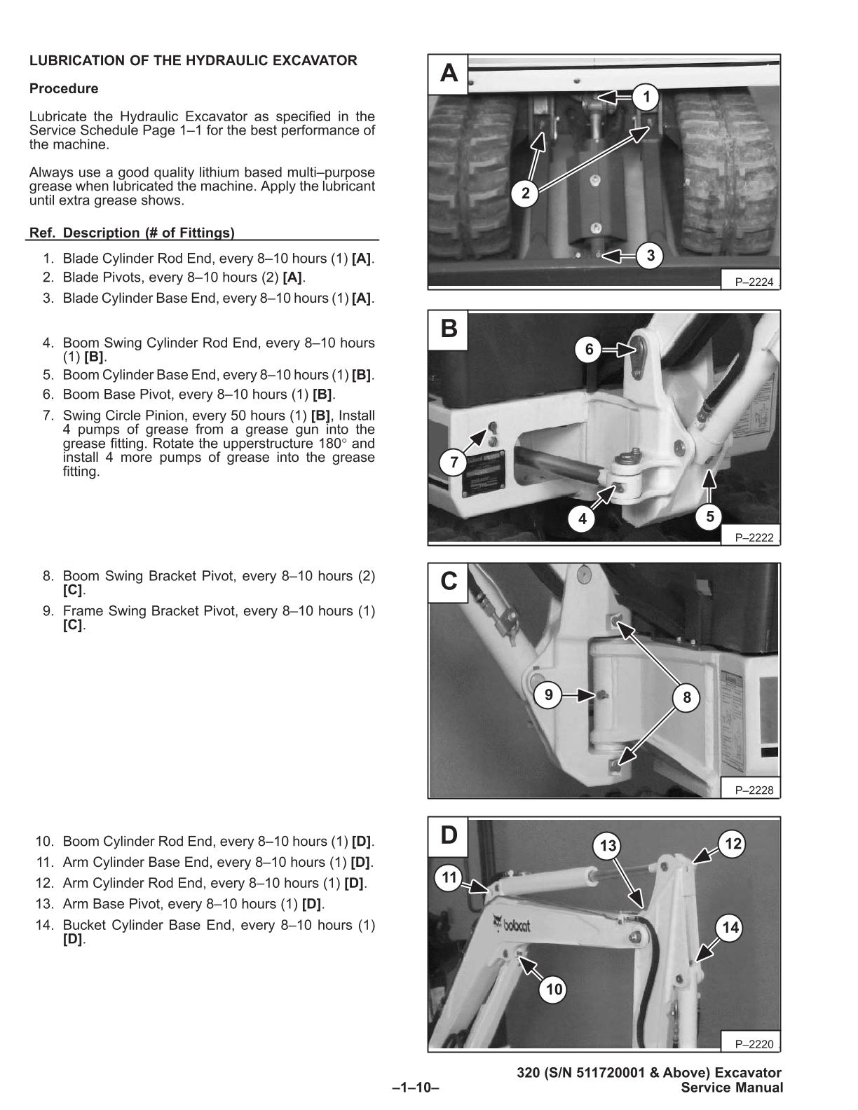 Bobcat 320 Compact Excavator Service Repair Manual - Image 2