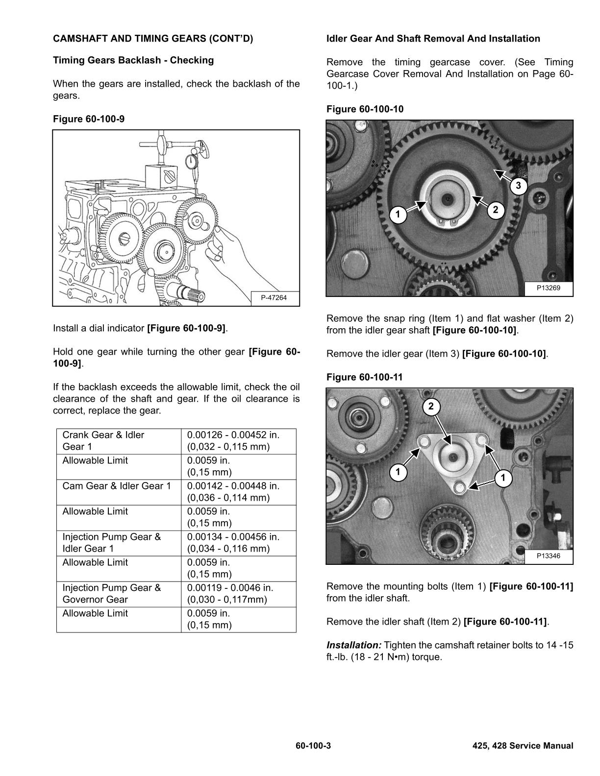 Bobcat 425, 428 Compact Excavator Service Repair Manual - Image 4