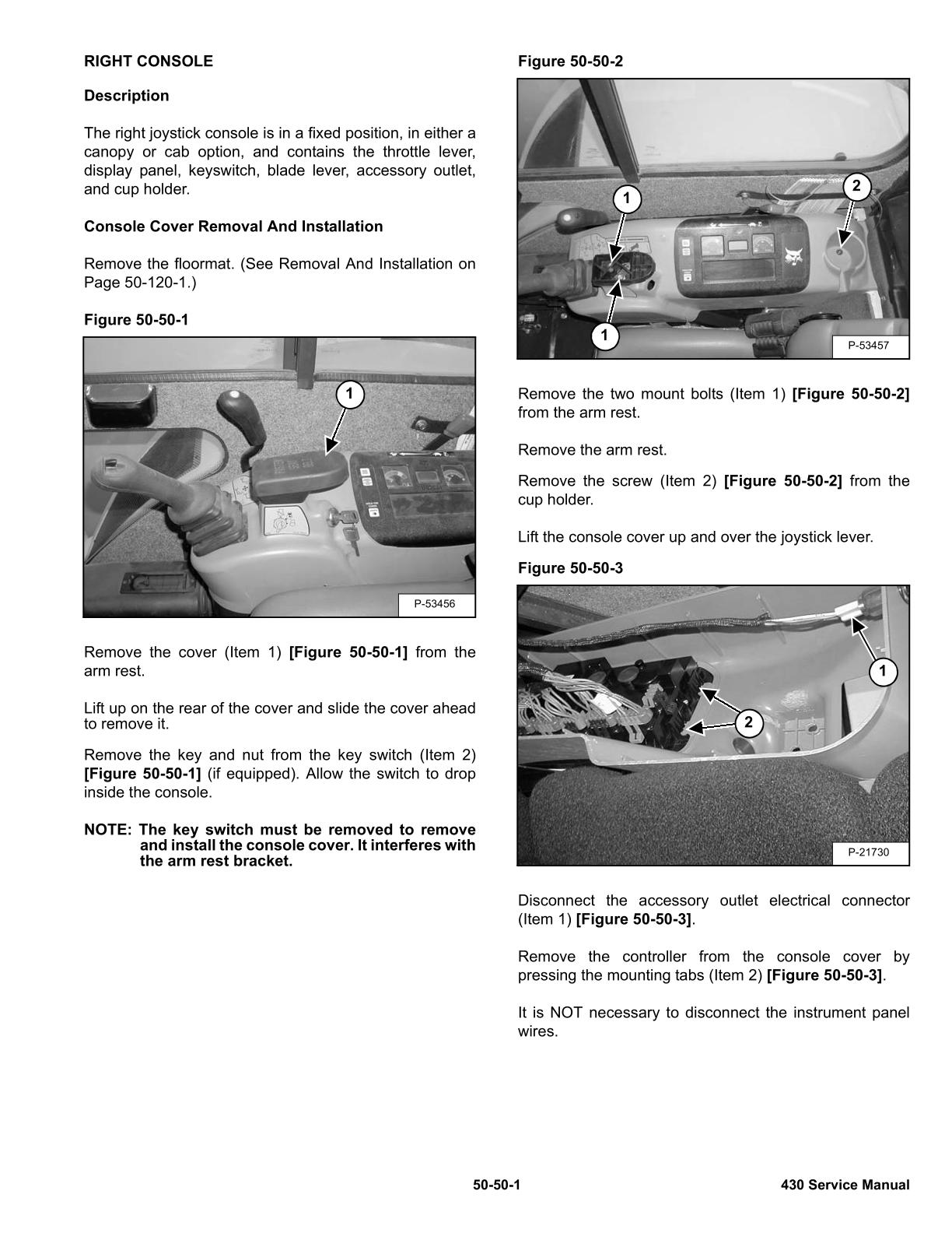Bobcat 430 Compact Excavator Service Repair Manual - Image 4