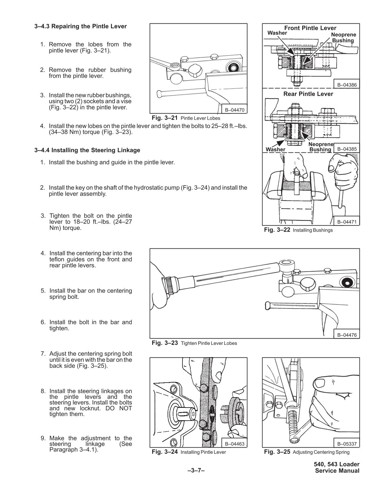 Bobcat 540, 543 Skid Steer Loader Service Repair Manual - Image 3