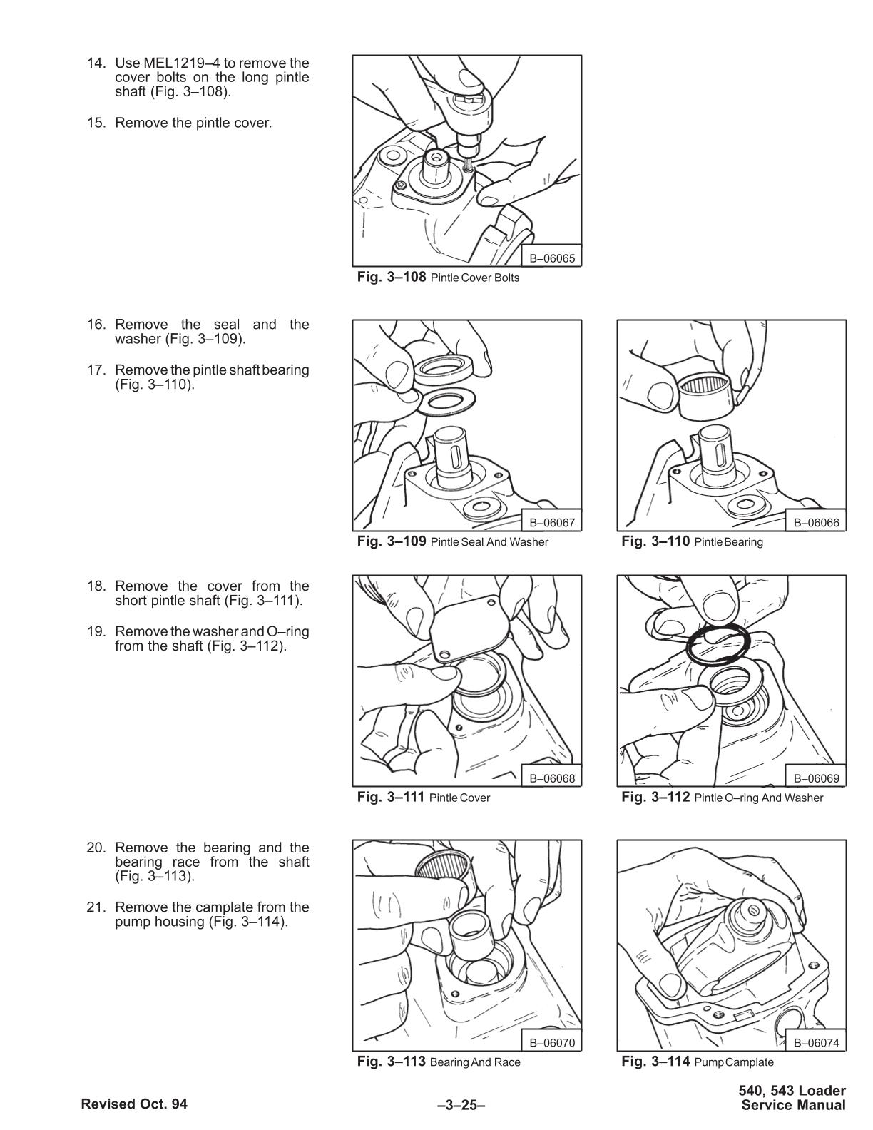 Bobcat 540, 543, 543B Skid Steer Loader Service Repair Manual - Image 4