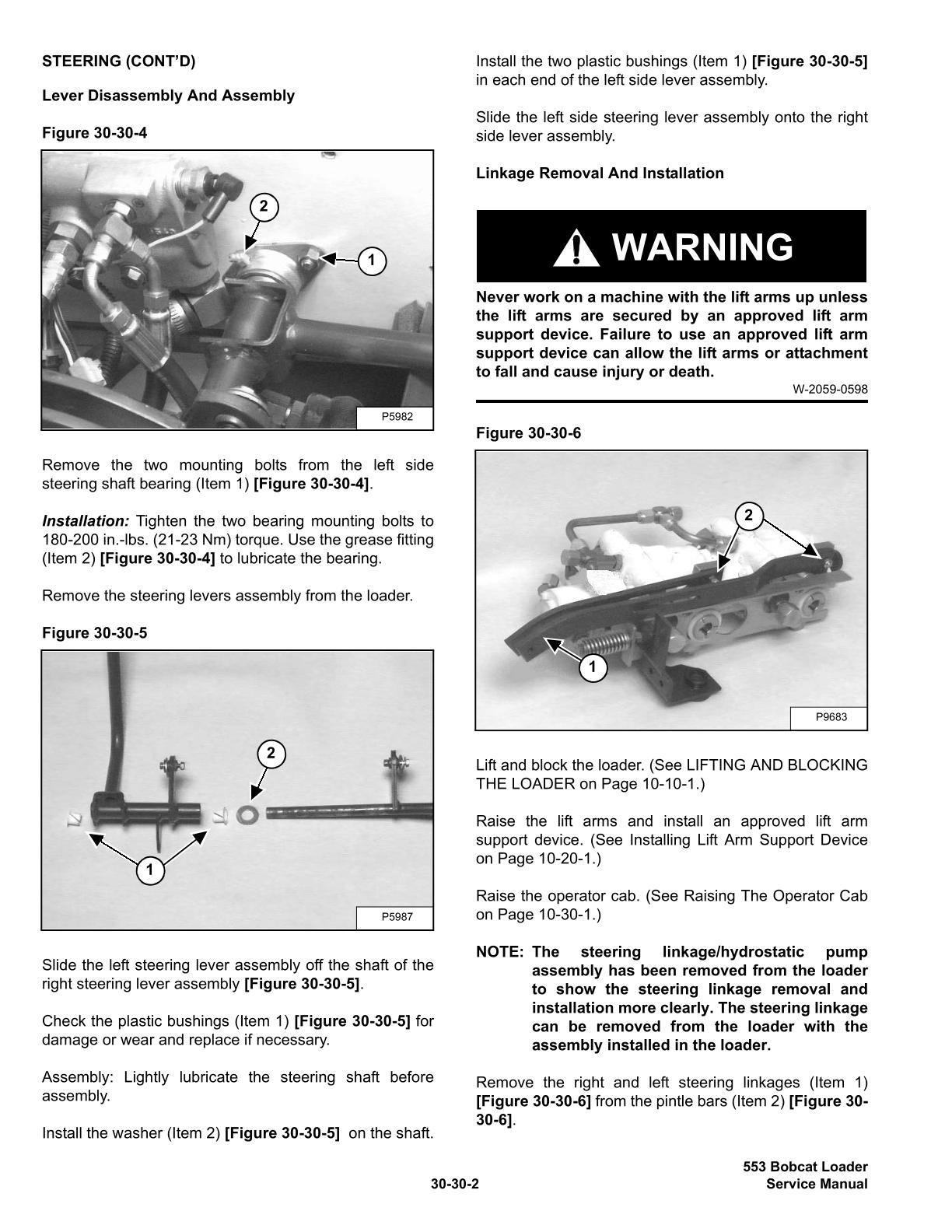 Bobcat 553 Skid Steer Loader Service Repair Manual - Image 2