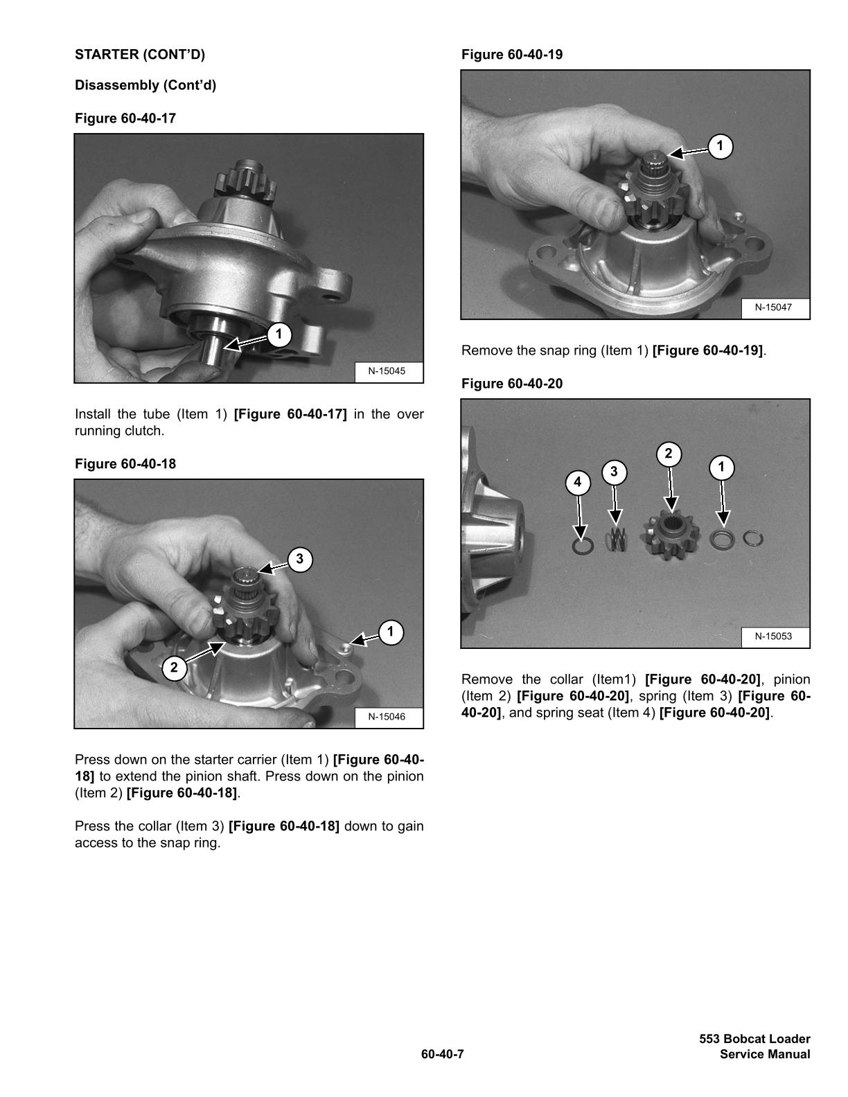 Bobcat 553 Skid Steer Loader Service Repair Manual - Image 4