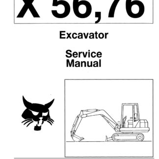 Bobcat 56, 76 Mini Excavator Service Repair Manual