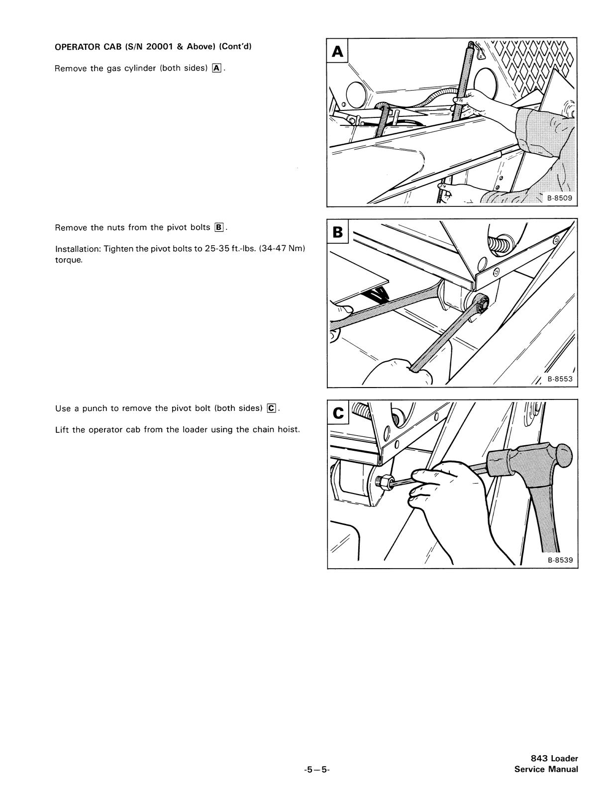 Bobcat 843, 843B Skid Steer Loader Service Repair Manual - Image 2