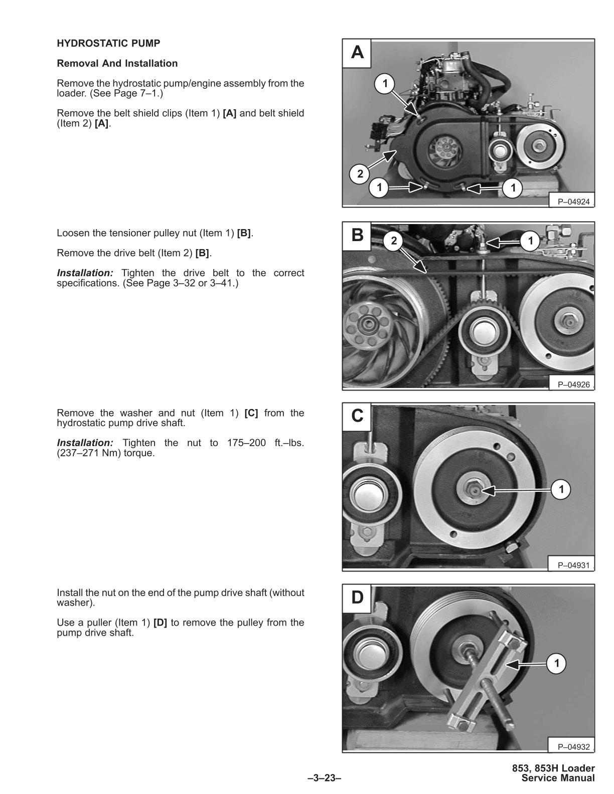 Bobcat 853 853H Skid Steer Loader Service Repair Manual - Image 2