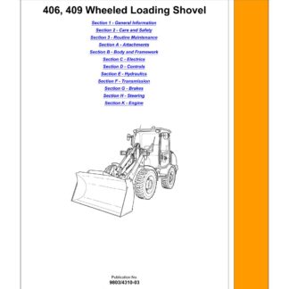 JCB 406 409 Wheel Loader Service Repair Manual