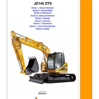 JCB JZ140 Tier2 Tracked Excavator Service Repair Manual