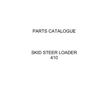 CASE 410 Skid Steer Loader Parts Catalogue manual