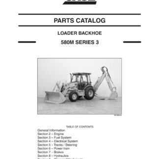 CASE 580M Series 3 Loader Backhoe Parts Catalogue manual