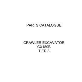 CASE CX180B TIER 3 Crawler Excavator Parts Catalogue manual