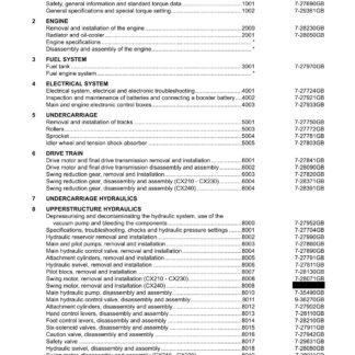 CASE CX210 CX230 CX240 Crawler Excavator Service Repair Manual