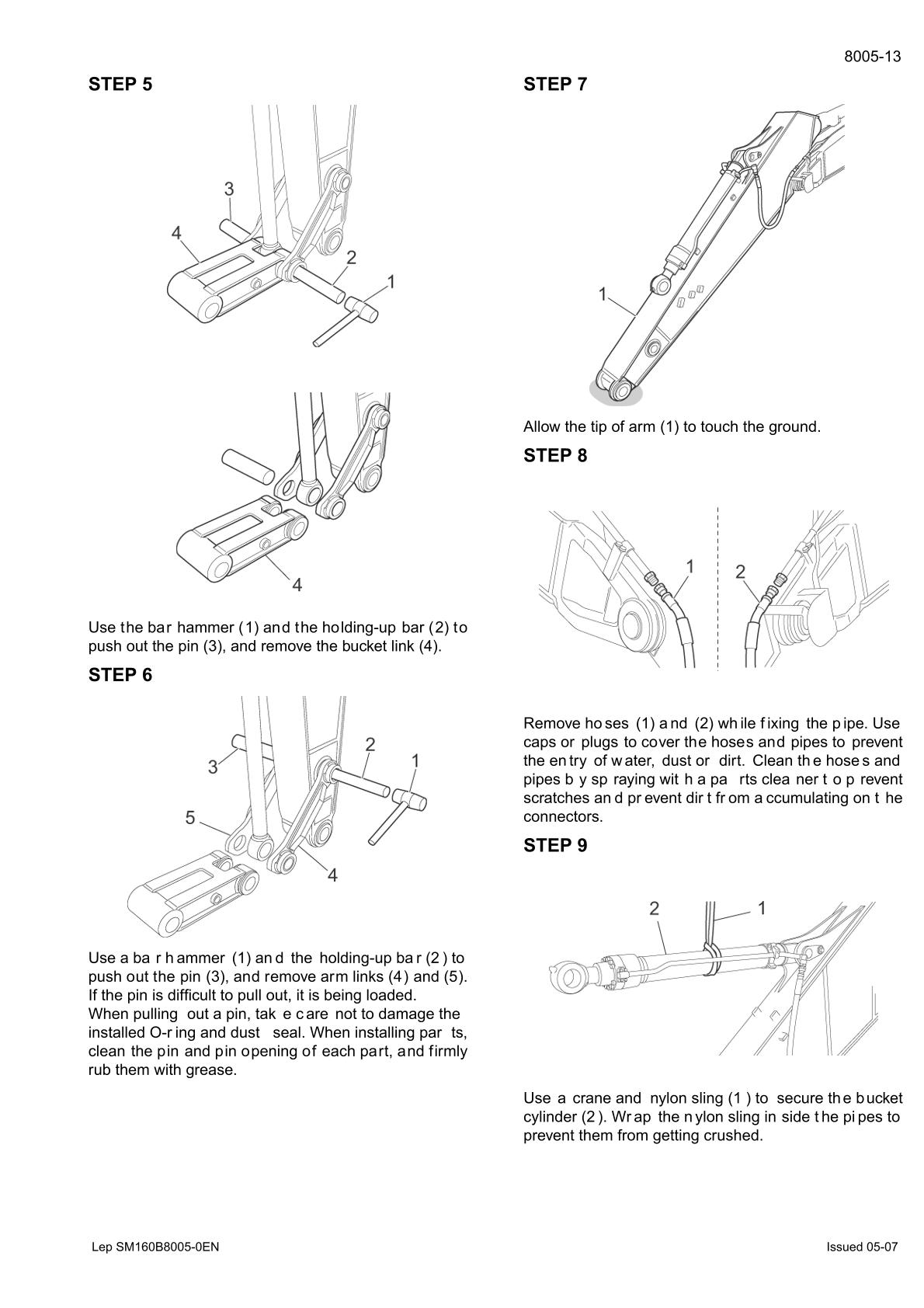 CASE CX210B CX230B CX240B Crawler Excavator Service Repair Manual - Image 4