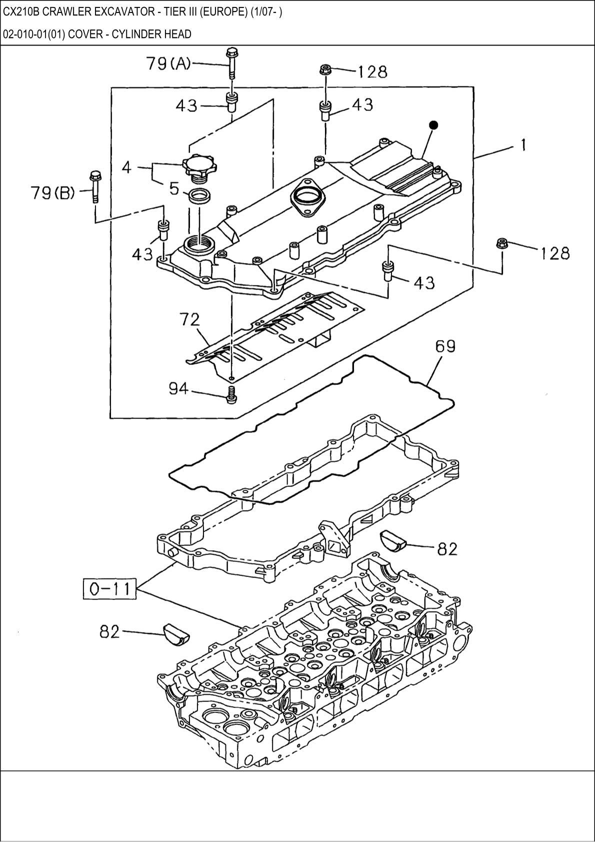 CASE CX210B Crawler Excavator Parts Catalogue manual - Image 2