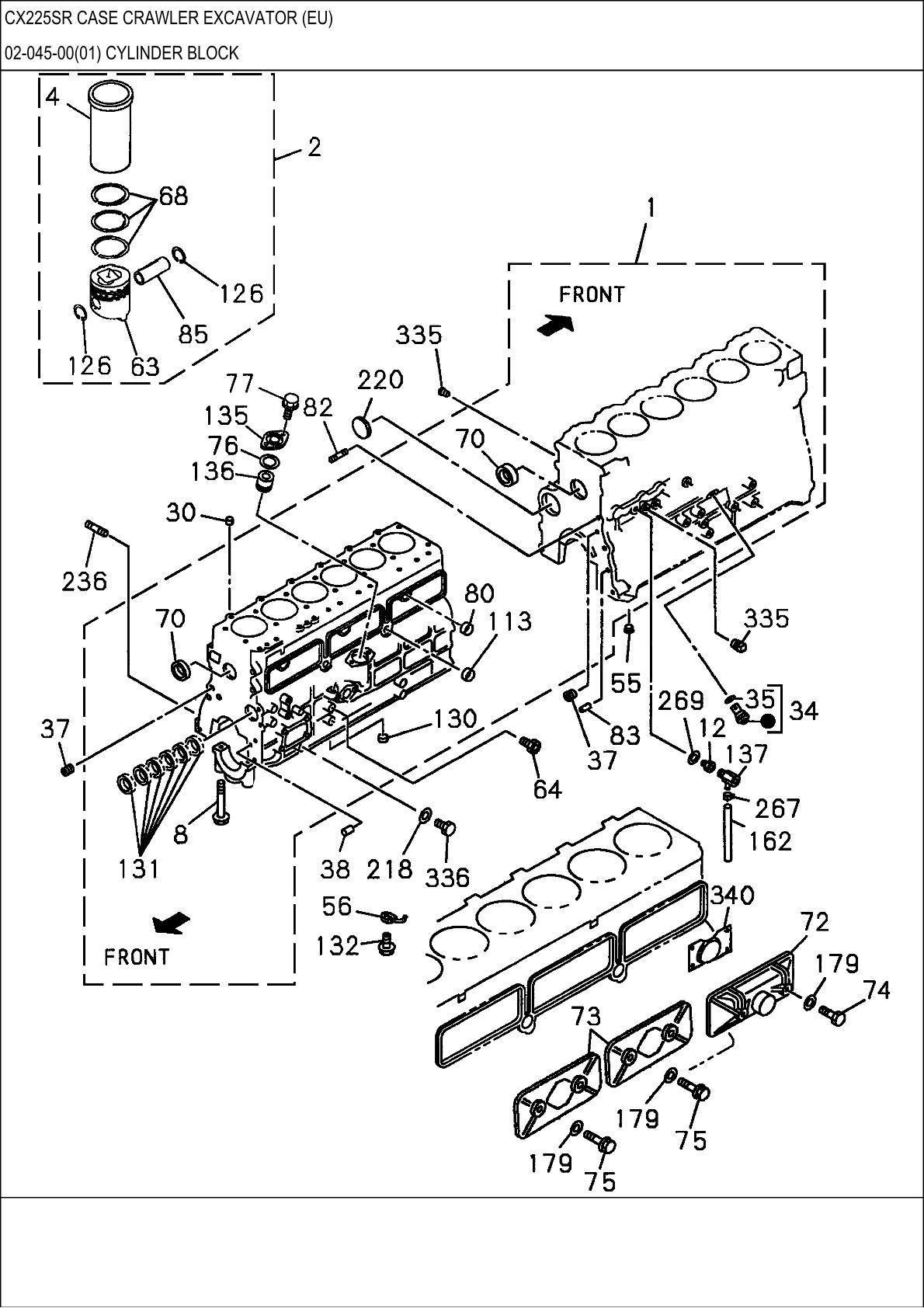 CASE CX225SR Crawler Excavator Parts Catalogue manual - Image 3