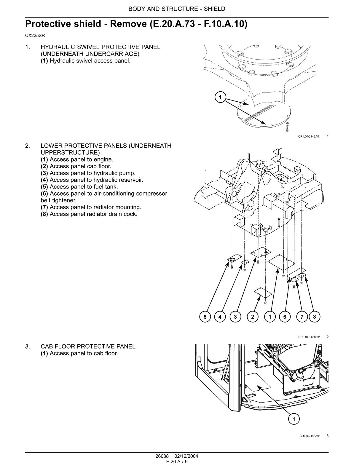 CASE CX225SR Crawler Excavator Service Repair Manual - Image 3