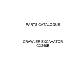 CASE CX240B Crawler Excavator Parts Catalogue manual