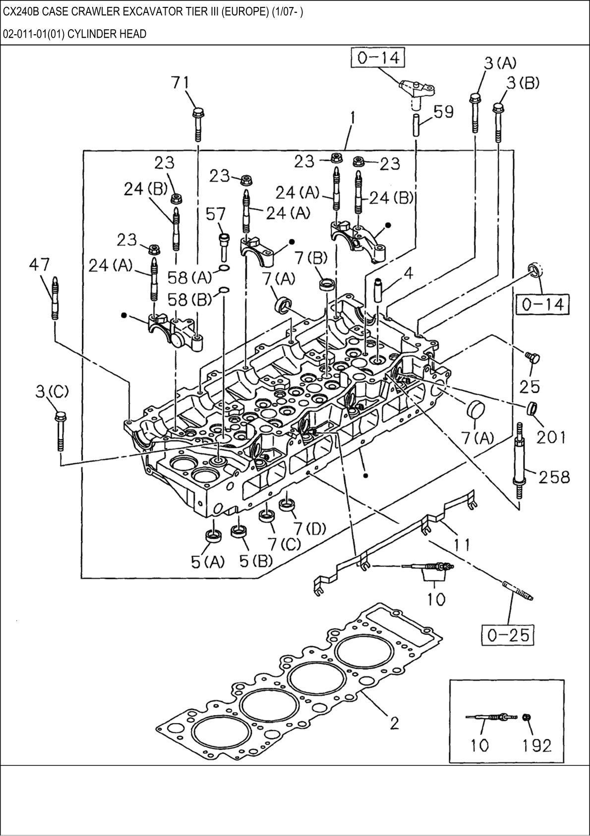 CASE CX240B Crawler Excavator Parts Catalogue manual - Image 2