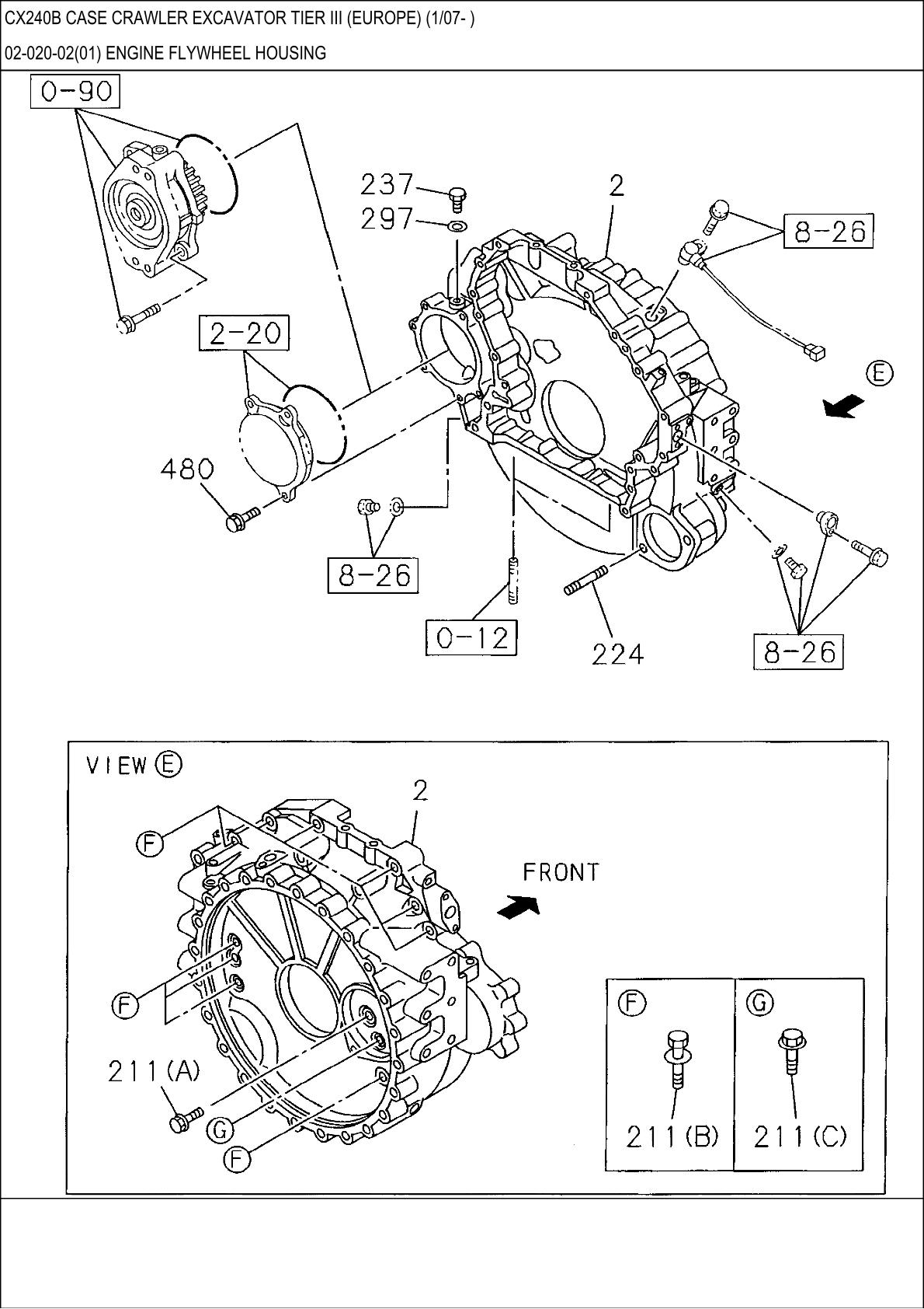 CASE CX240B Crawler Excavator Parts Catalogue manual - Image 3