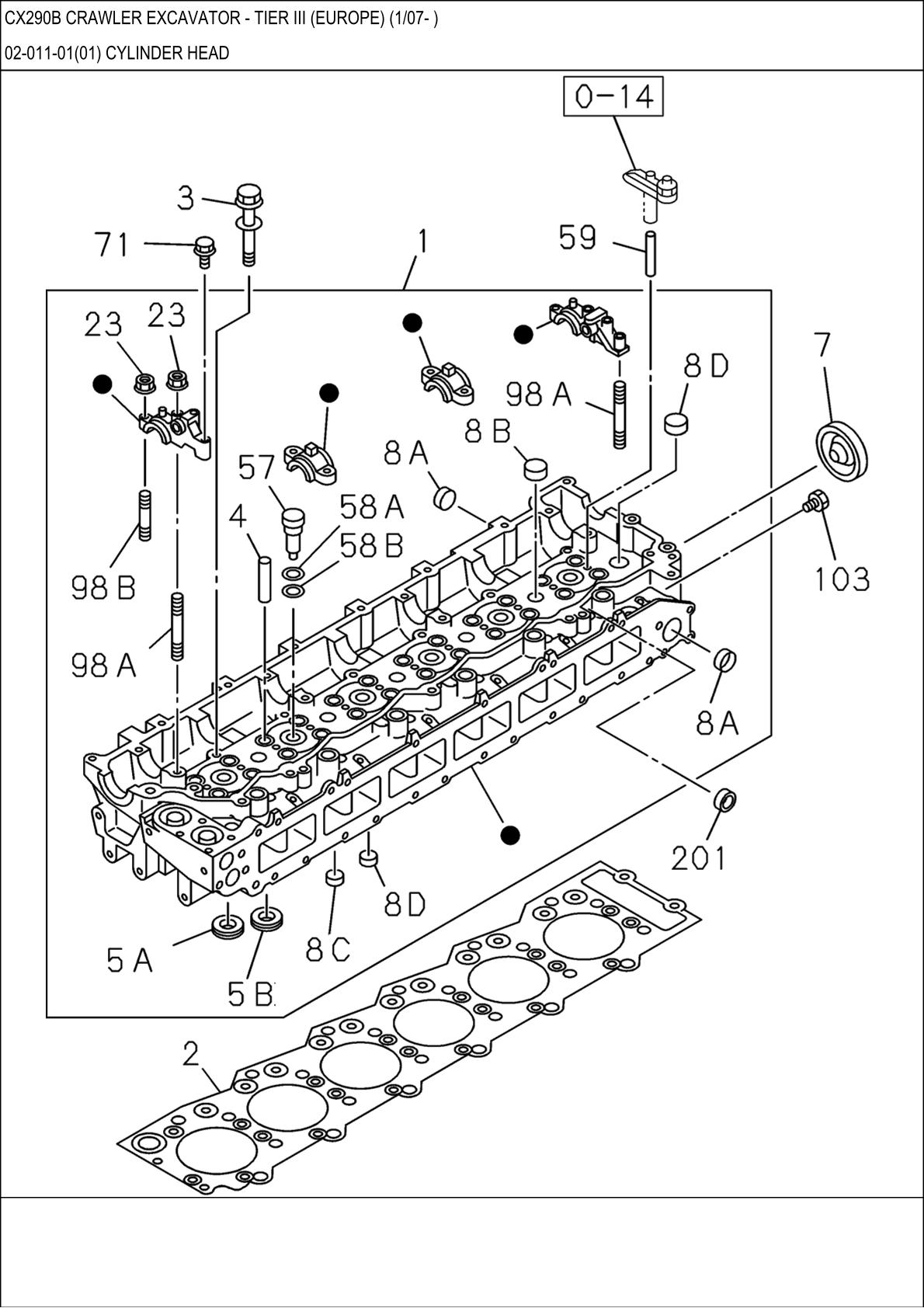 CASE CX290B Crawler Excavator Parts Catalogue manual - Image 2