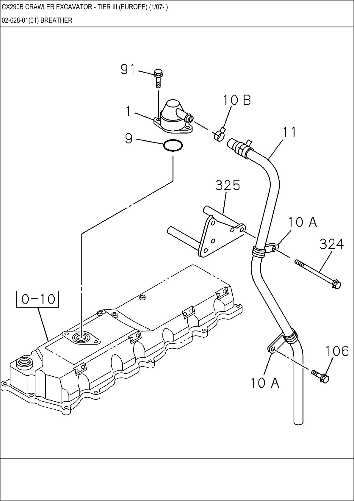 CASE CX290B Crawler Excavator Parts Catalogue manual - Image 3