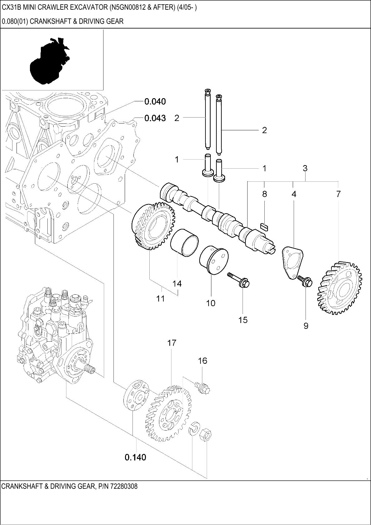 CASE CX31B Mini Crawler Excavator Parts Catalogue manual - Image 3