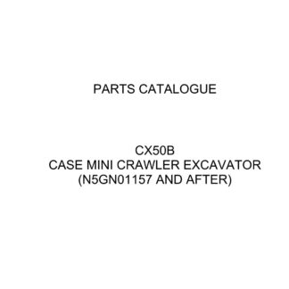 CASE CX50B Mini Crawler Excavator Parts Catalogue manual