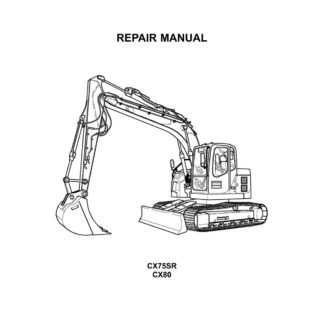 CASE CX75SR CX80 Crawler Excavator Service Repair Manual