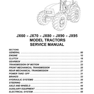 CASE IH JX60 JX70 JX80 JX90 JX95 Tractor Service Repair Manual