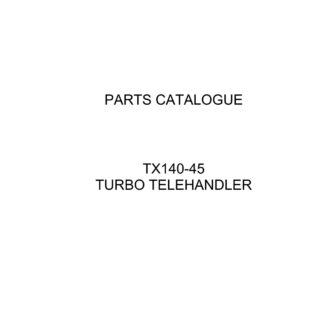 CASE TX140-45 Turbo Telehandler Parts Catalogue manual
