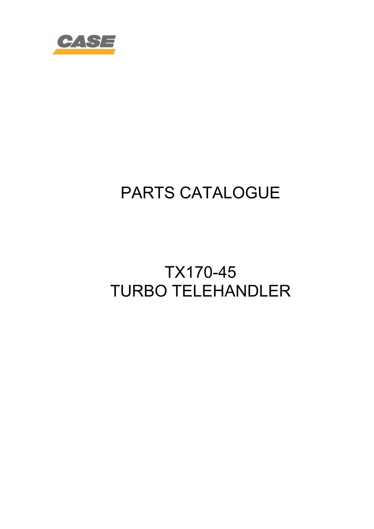 CASE TX175-45 Turbo Telehandler Parts Catalogue manual