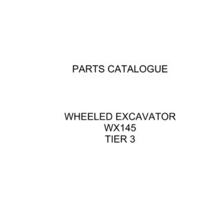 CASE WX145 TIER 3 Wheel Excavator Parts Catalogue manual