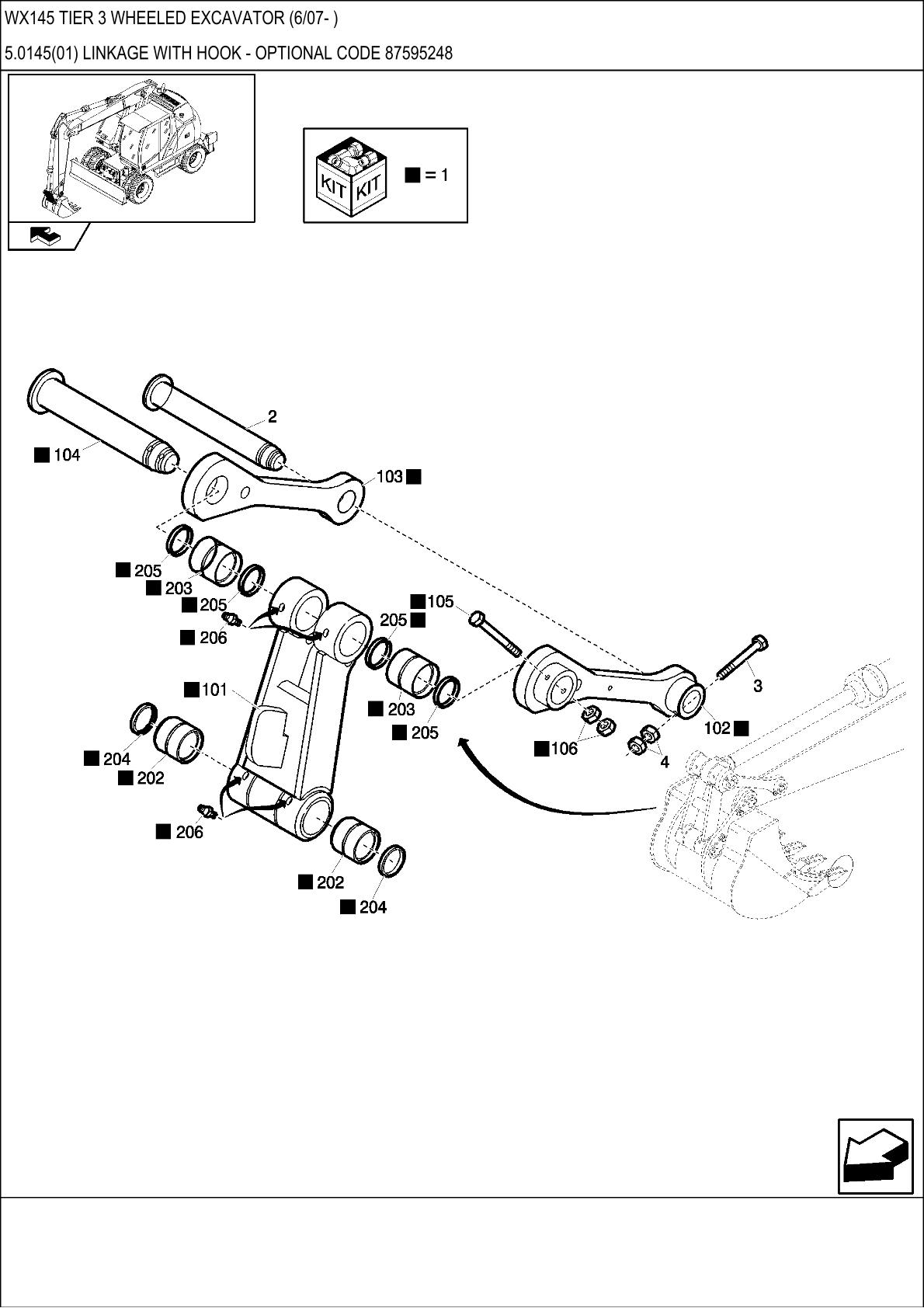 CASE WX145 TIER 3 Wheel Excavator Parts Catalogue manual - Image 4