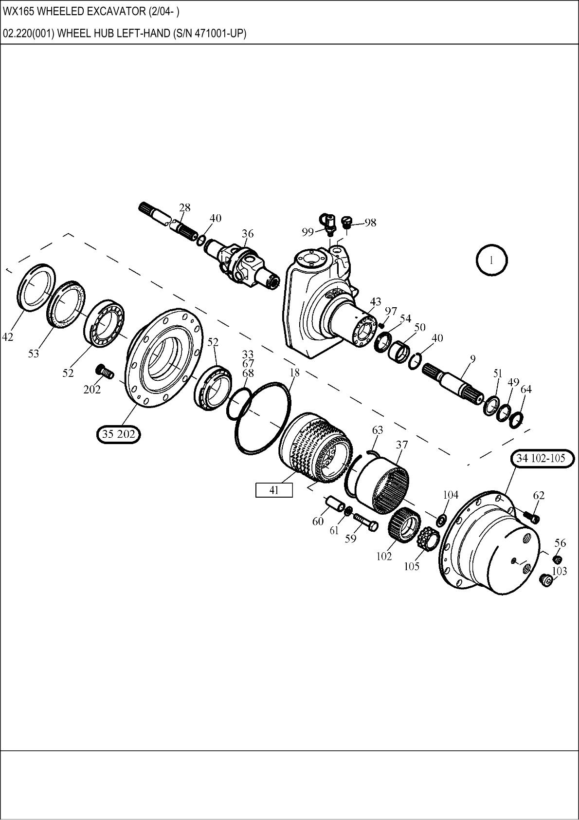 CASE WX165 Wheel Excavator Parts Catalogue manual - Image 3