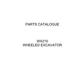 CASE WX210 Wheel Excavator Parts Catalogue manual