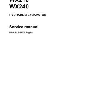 CASE WX210 WX240 Wheel Excavator Service Repair Manual