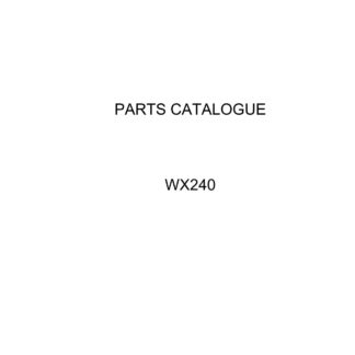 CASE WX240 Wheel Excavator Parts Catalogue manual