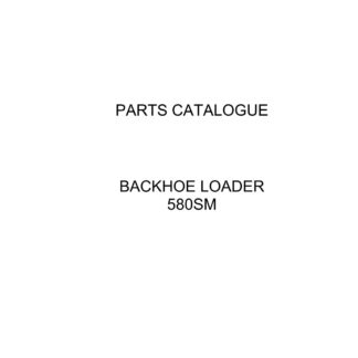 Case 580SM Backhoe Loader (Europe) Parts Catalogue manual