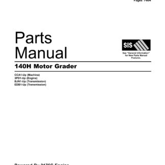 Caterpillar CAT 140H Motor Grader Parts Catalogue manual
