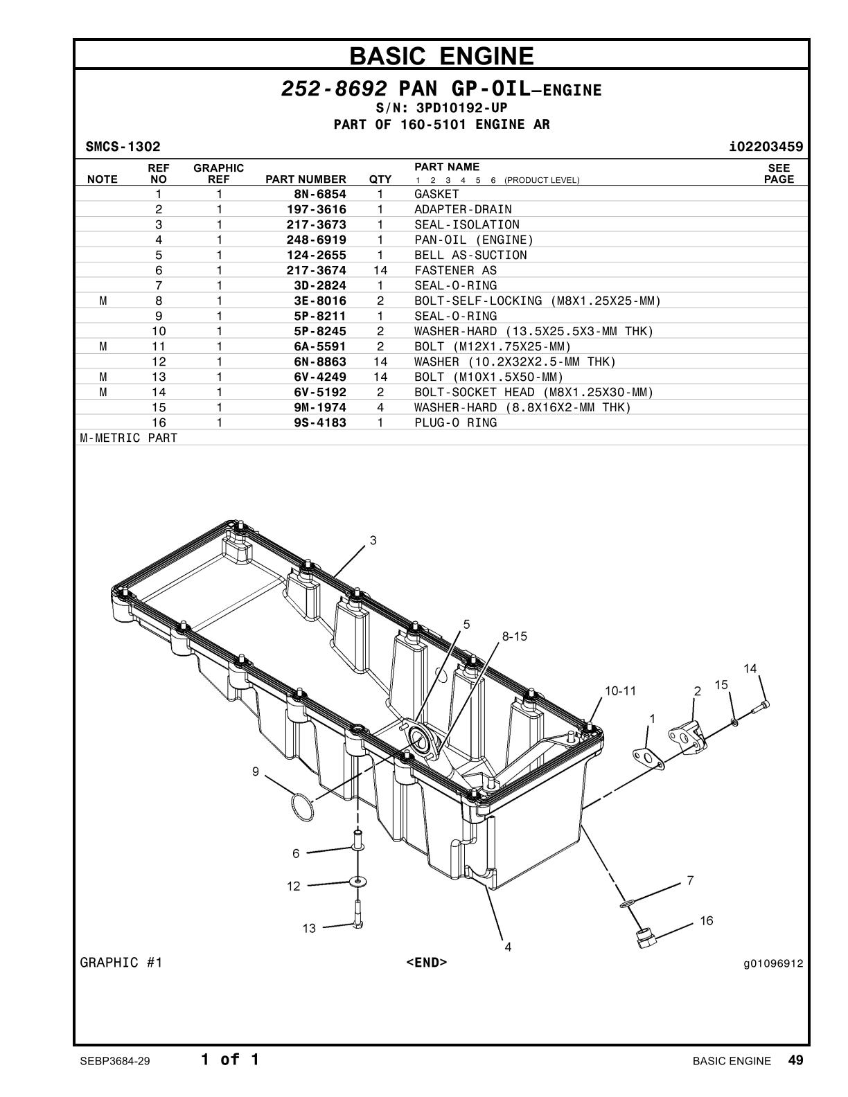 Caterpillar CAT 140H Motor Grader Parts Catalogue manual - Image 3