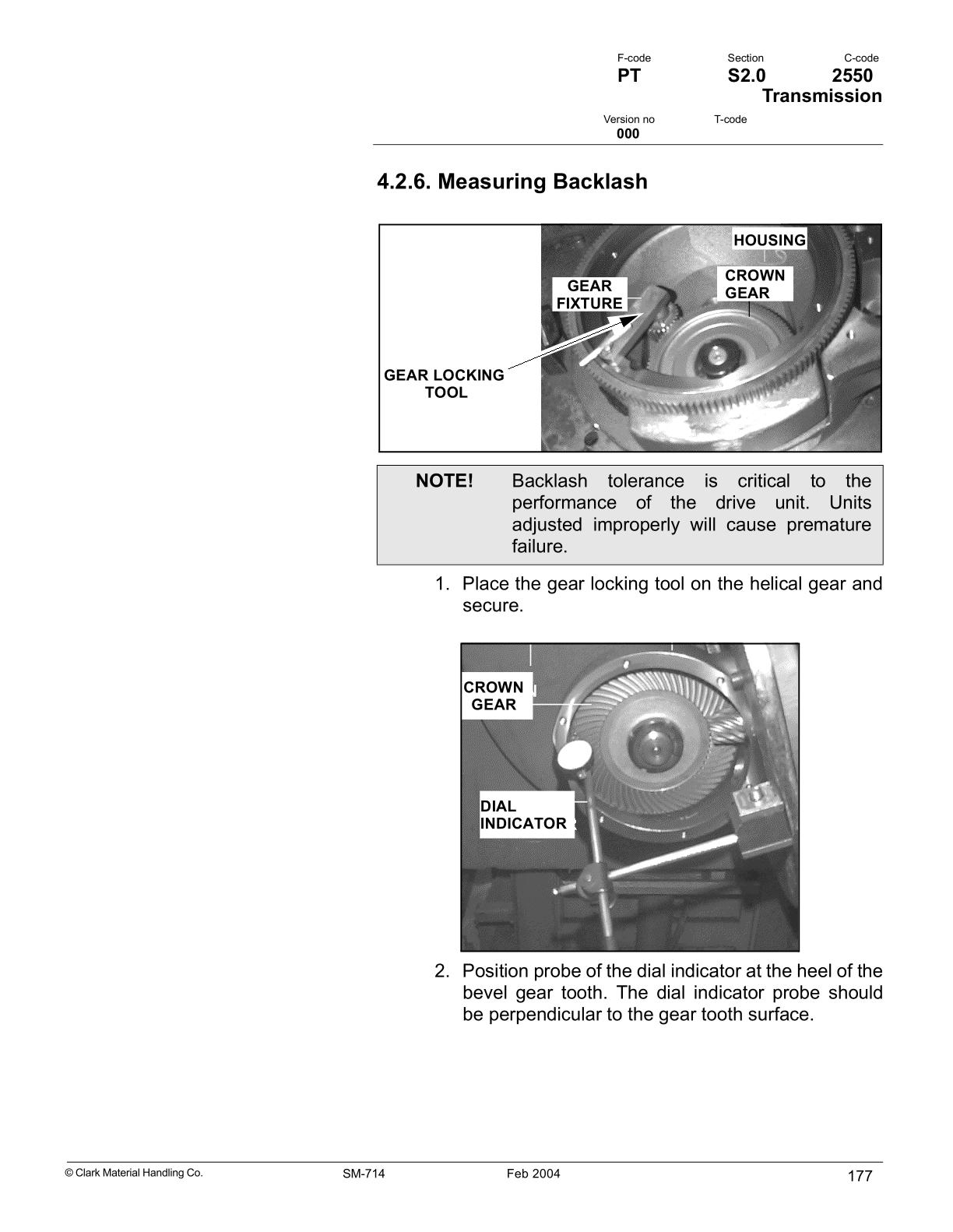 Clark OP15X Forklift Service Repair Manual - Image 3