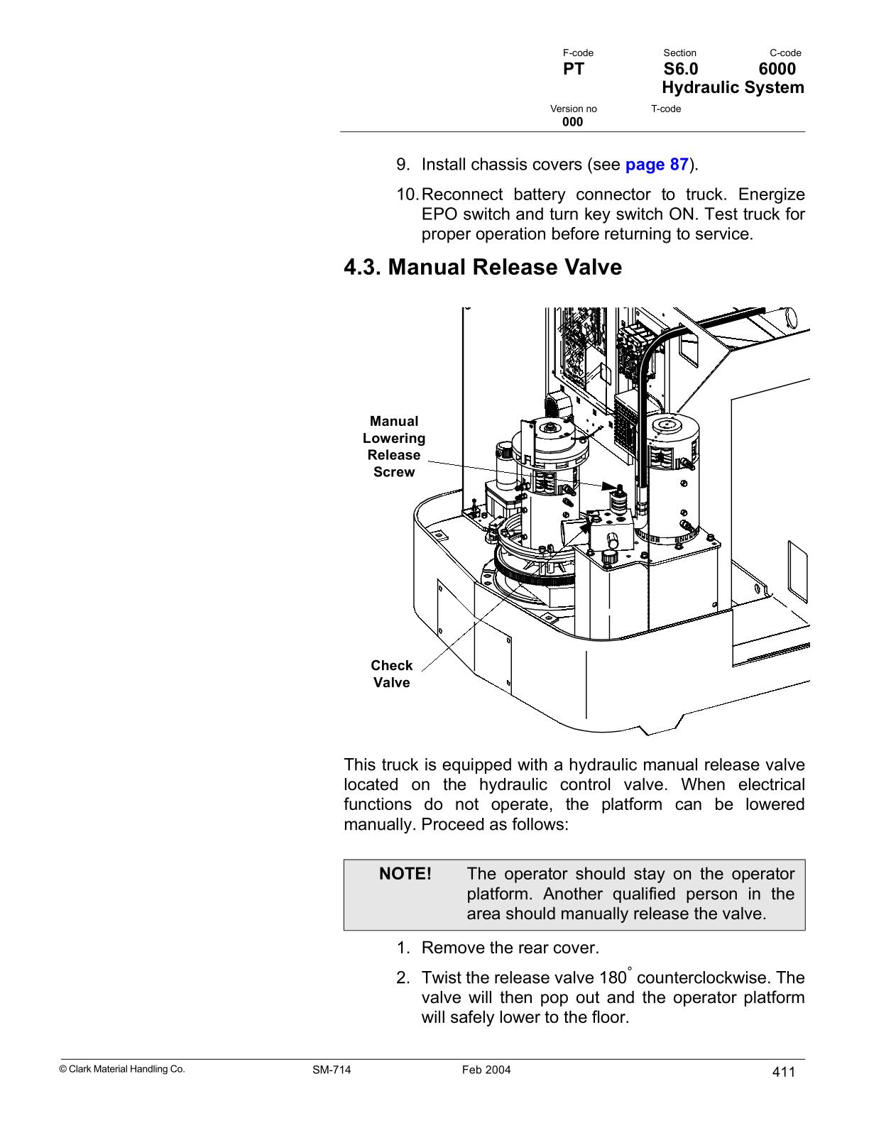 Clark OP15X Forklift Service Repair Manual - Image 4
