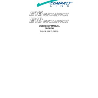 Fiat Kobelco E16 E18 Mini Crawler Excavator Service Repair Manual