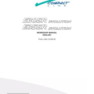 Fiat Kobelco E30SR E35SR Mini Crawler Excavator Service Repair Manual